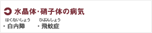 水晶体・硝子体の病気